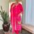 pink bandhani printed kurta set
