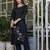 black viscose rayon kurta set