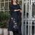 black viscose rayon kurta set