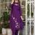 purple viscose rayon kurta set