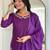 purple viscose rayon kurta set