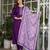  purple silk blended kurta set