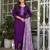  purple silk blended kurta set