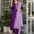  purple silk blended kurta set