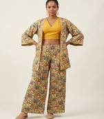 Multicolor printed crepe co ord set