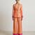 Peach woven silk co ord set