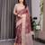 Linen weaved with golden zari linen weaved with golden zari blend handloom saree with floral motif and tassel border