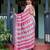 Linen handloom saree with digital floral print and tassels     festive wear