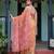 Printed floral handloom linen saree with stylish tassel finish     ready to wear