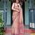Designer floral print handloom linen saree with tassel pallu & blouse