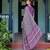 Pure linen handloom saree with floral print and designer tassels