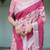 Linen handloom saree with digital floral print and tassels     festive wear