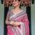 Soft handloom linen floral saree with tassels     includes 0.8m blouse