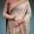 Cotton cotton blend handloom saree with floral motif and tassel border