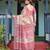 Festive ready handloom cotton saree with floral artwork & matching blouse