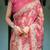 Traditional handloom cotton floral saree with matching blouse & tassel detailing