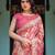 Traditional handloom cotton floral saree with matching blouse & tassel detailing