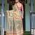 Designer floral print handloom cotton saree with tassel pallu & blouse