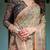 Cotton handloom saree with digital floral print and tassels     festive wear