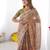 Ethnic handloom cotton saree with colorful floral print and matching blouse