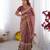 Cotton cotton blend handloom saree with floral motif and tassel border