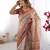 Premium floral print handloom cotton saree with pallu tassels     5.5m