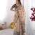 Printed handloom cotton saree for women with floral design and tassels