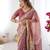 Everyday elegance handloom cotton floral saree with blouse piece     5.5m