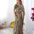Handloom cotton floral printed saree with tassels & attached blouse     5.5m