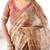 Floral printed cotton saree in handloom weave with blouse piece     5.5m