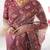 Women   s handloom cotton saree     floral printed with attached blouse & tassels