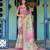 Designer floral print handloom cotton saree with tassel pallu & blouse