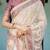 Designer floral print handloom cotton saree with tassel pallu & blouse