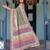 Ethnic handloom cotton saree with colorful floral print and matching blouse