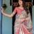 Elegant handloom cotton saree with floral print & tassel edges     5.5m + 0.8m blouse