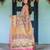 Ethnic handloom cotton saree with colorful floral print and matching blouse