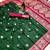 Green soft silk blend saree with zari weaving meenakari design