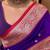 Violet soft silk blend saree with zari weaving meenakari design