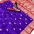 Violet soft silk blend saree with zari weaving meenakari design