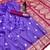 Purple soft silk blend saree with zari weaving meenakari design