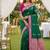 Sea green soft silk blend saree with zari weaving meenakari design