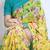 Yellow color  all over floral printed with premium lace border weightless saree with unstitched blouse
