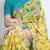 Yellow color  all over floral printed with premium lace border weightless saree with unstitched blouse