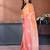 Pink & orange gold crush multicolored floral motifs embroidery saree