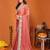 Orange chiffon solid zari embroidery saree with sequin & stone embroidery border