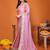 Pink chiffon solid zari embroidery saree with sequin & stone embroidery border