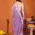 Purple chiffon solid zari embroidery saree with sequin & stone embroidery border