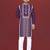 wine embroidered silk kurta pyjama set with silver sequin work