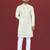 white embroidered silk kurta pyjama set with silver sequin work