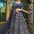 Navy Blue Malai Satin Silk Lehenga Choli with Zari & Dori Embroidery Work and Net Dupatta